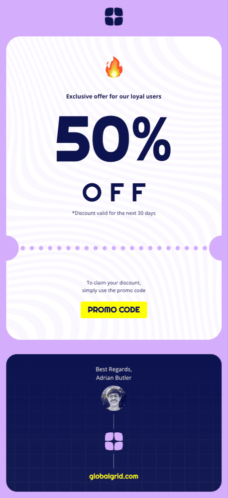 promotional email template for saas