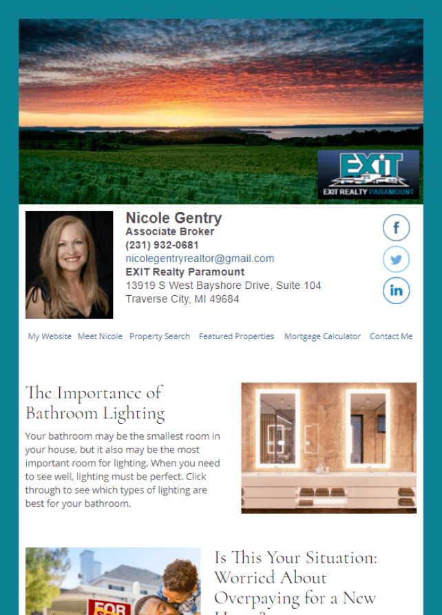 real estate educational email newsletter