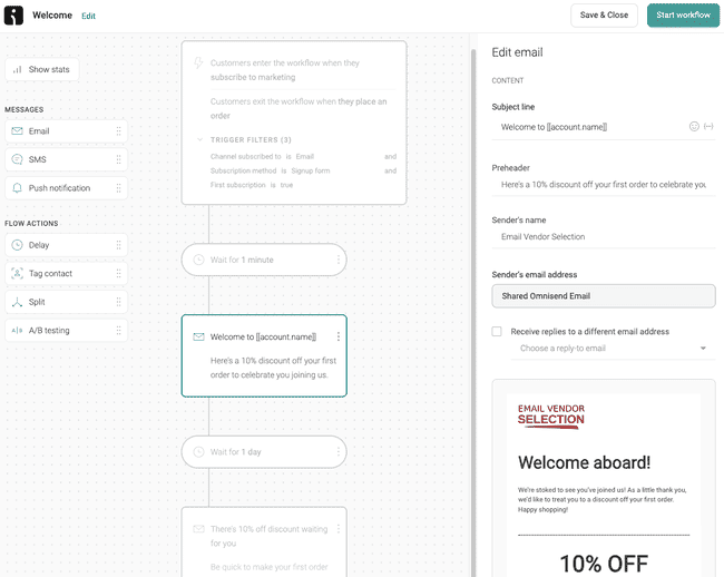 reseñas de Omnisend para tiendas de comercio electrónico de Shopify