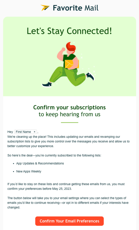 resubscribe reengagement email template