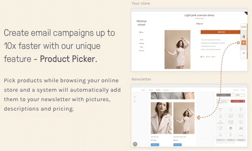seleção de produtos via e-mail marketing para comércio eletrônico