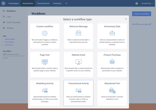 sendinblue automation workflows review