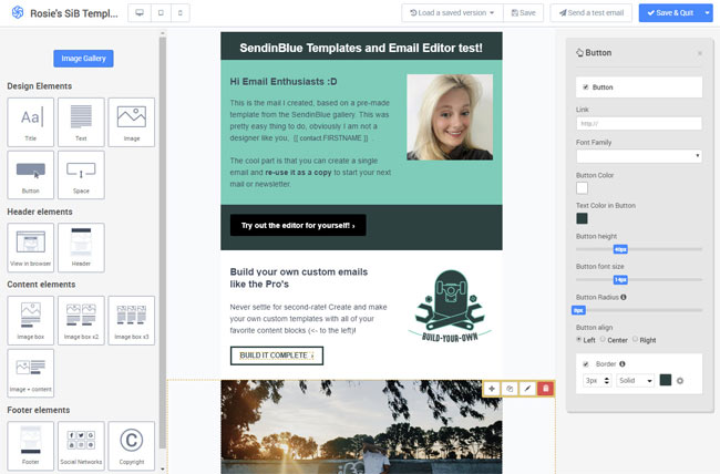 sendinblue template email marketing review