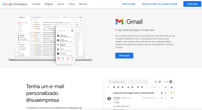 servidor smtp Google ou Gmail