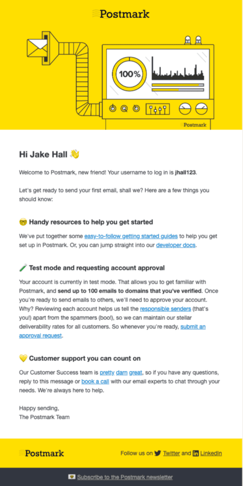 simple trial email template