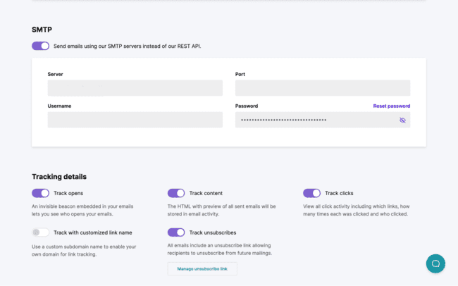 smtp server feature in Mailersend