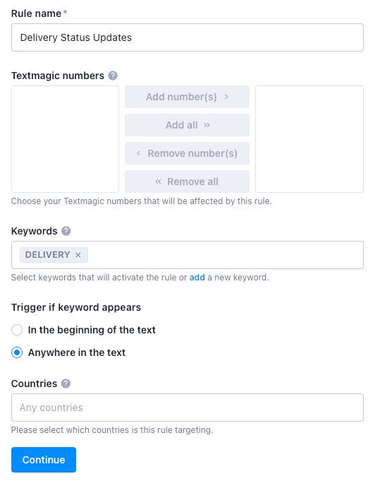status updates delivery SMS automation workflow Textmagic review