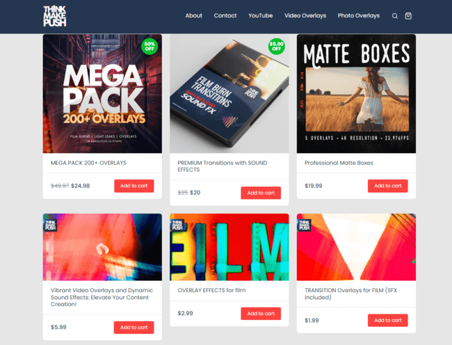 think make push Tienda online en Sellfy