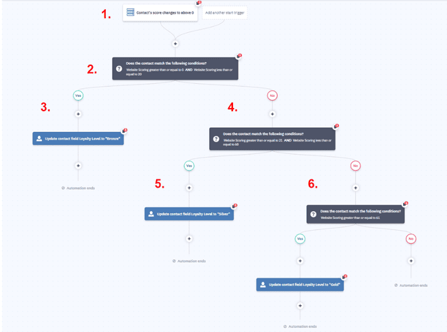 tiered loyalty program marketing automation workflow
