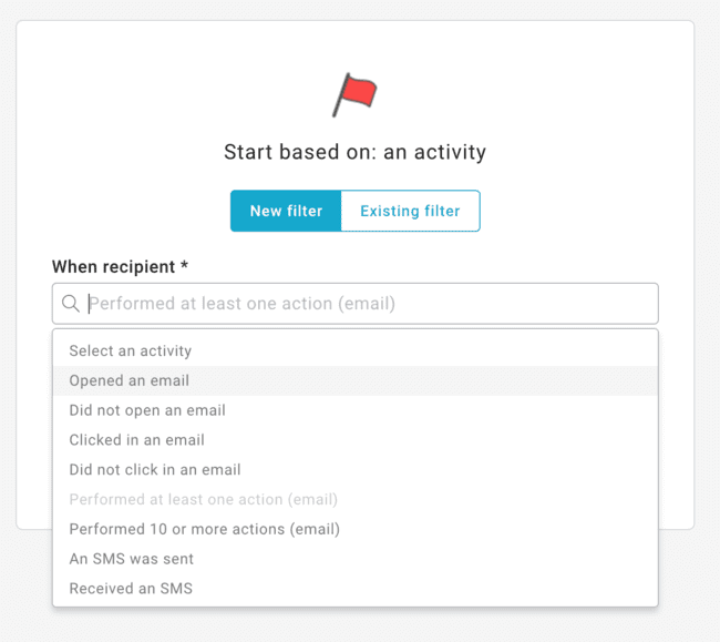 triggering Mailup automation using recipient activity