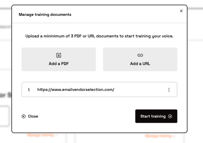 uploading training document in Reword