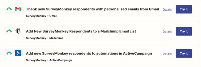 use Zapier Zaps to automatically send survey thank yous