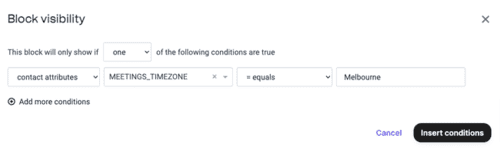 visibilidad del bloque Brevo