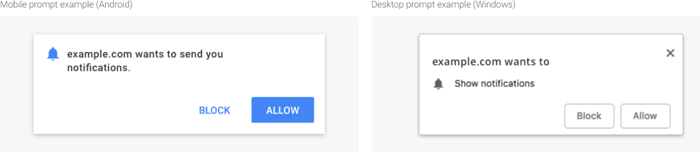 web push automation opt-in prompt